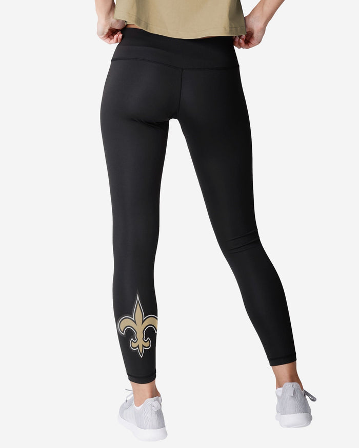 New Orleans Saints Womens Calf Logo Black Legging FOCO - FOCO.com