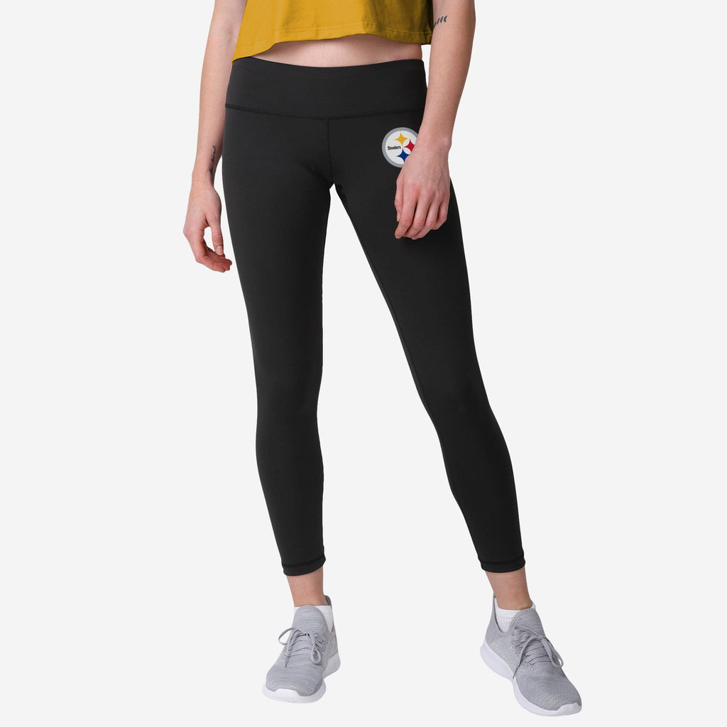 Pittsburgh Steelers Womens Calf Logo Black Legging FOCO S - FOCO.com