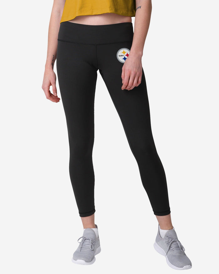 Pittsburgh Steelers Womens Calf Logo Black Legging FOCO S - FOCO.com