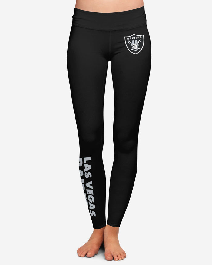 Las Vegas Raiders City Series Womens Black On Black Legging FOCO - FOCO.com