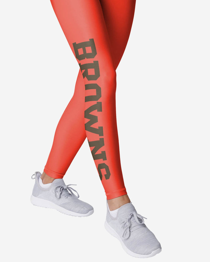 Cleveland Browns Womens Solid Big Wordmark Legging FOCO - FOCO.com
