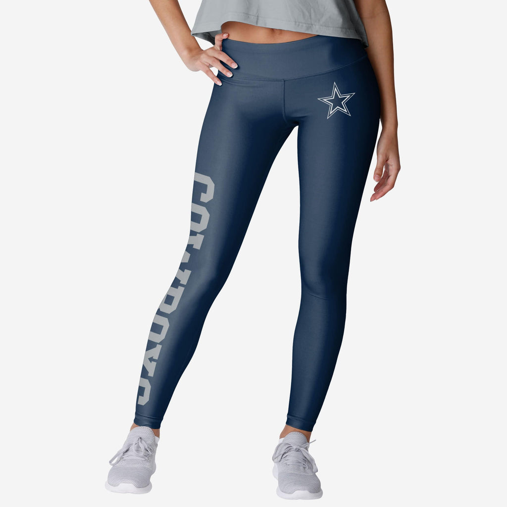 Dallas Cowboys Womens Solid Big Wordmark Legging FOCO S - FOCO.com