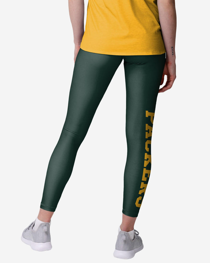 Green Bay Packers Womens Solid Big Wordmark Legging FOCO - FOCO.com