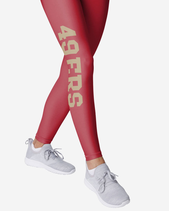 San Francisco 49ers Womens Solid Big Wordmark Legging FOCO - FOCO.com