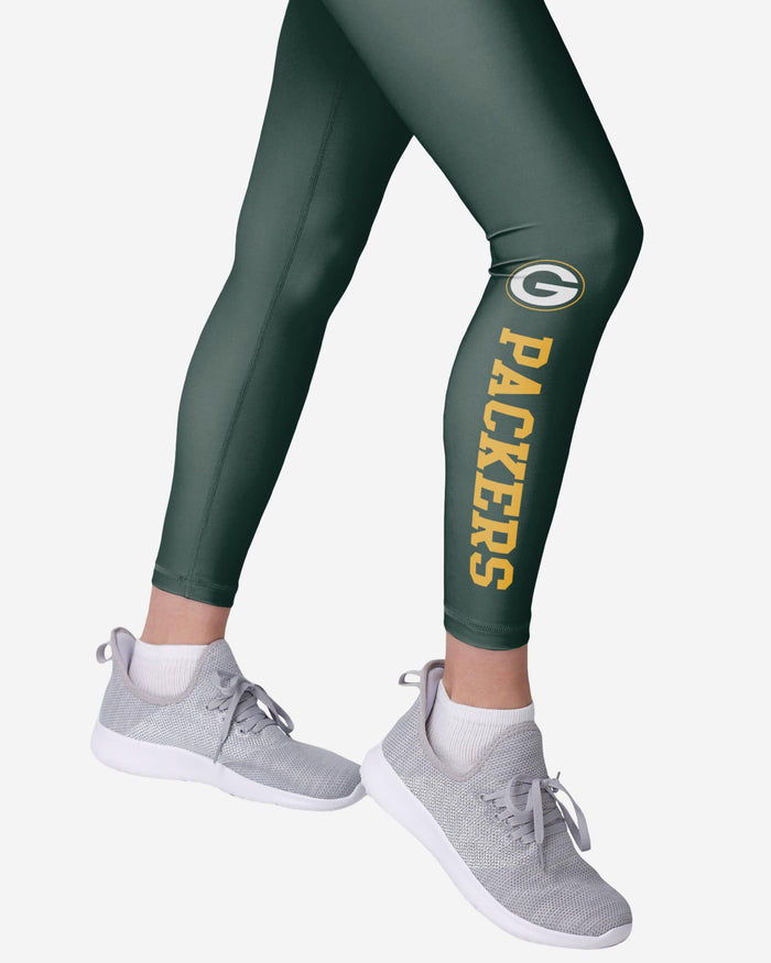 Green Bay Packers Womens Solid Wordmark Legging FOCO - FOCO.com