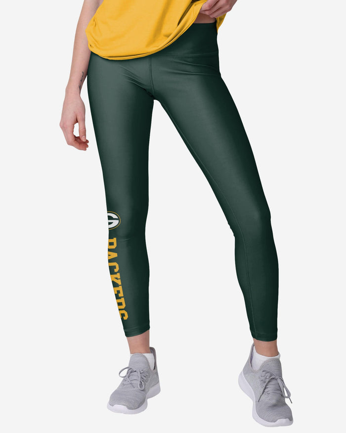 Green Bay Packers Womens Solid Wordmark Legging FOCO S - FOCO.com