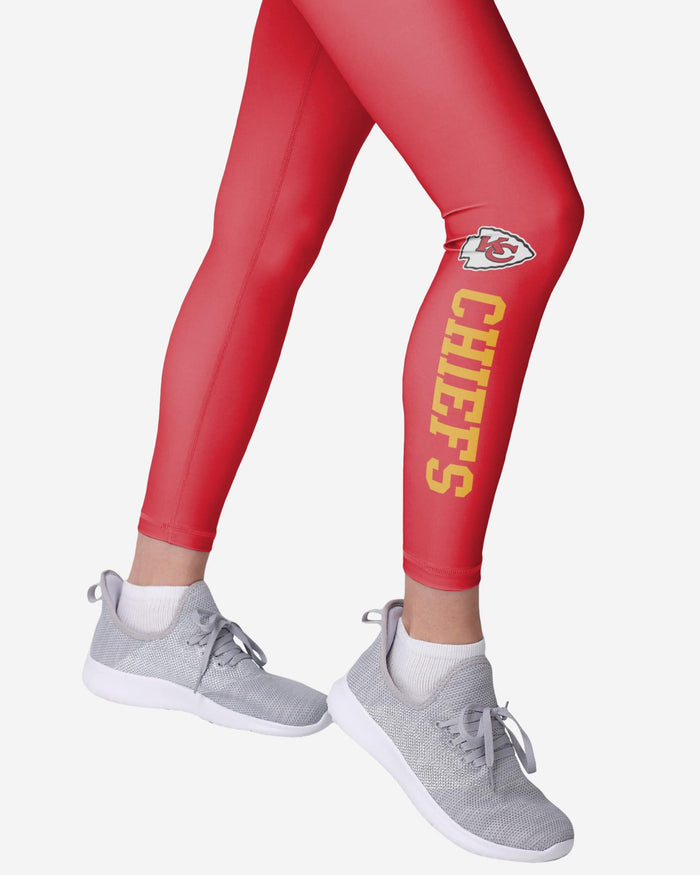 Kansas City Chiefs Womens Solid Wordmark Legging FOCO - FOCO.com
