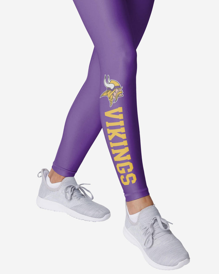 Minnesota Vikings Womens Solid Wordmark Legging FOCO - FOCO.com