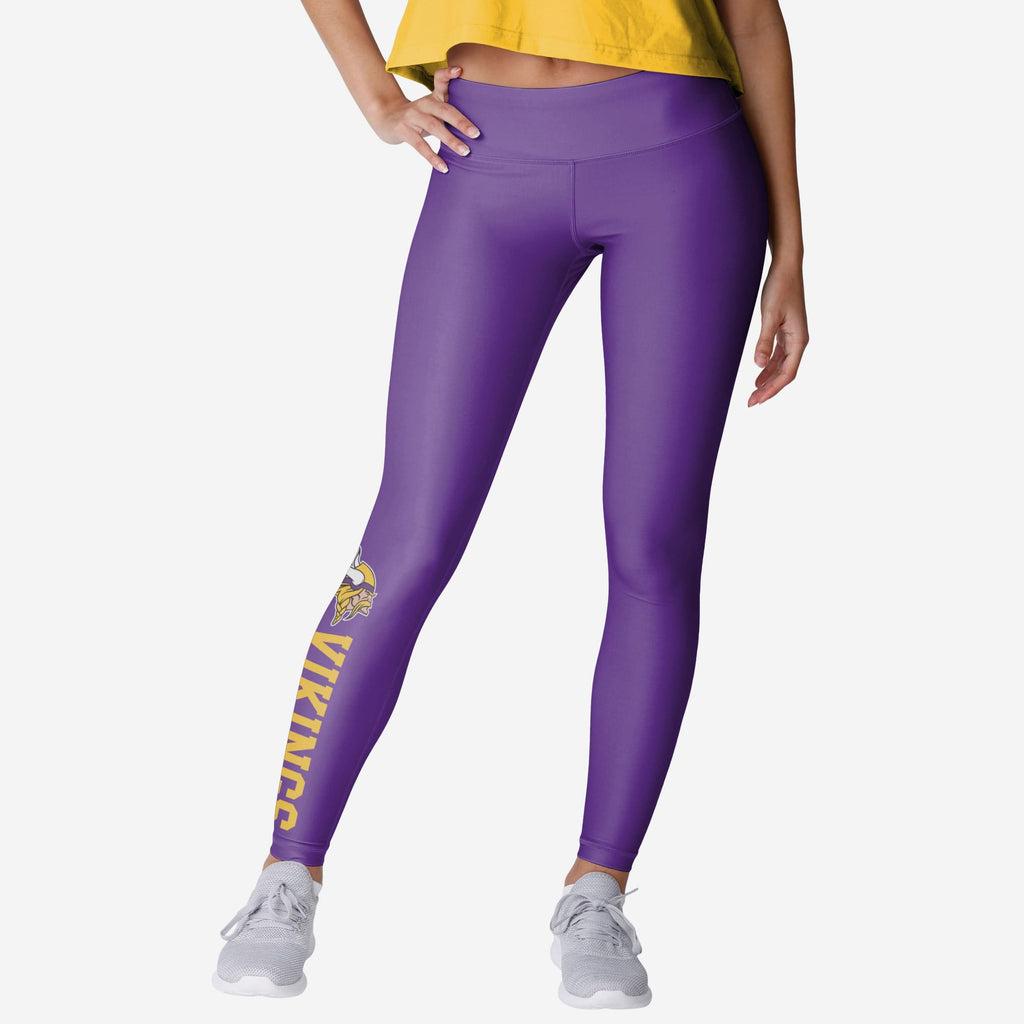 Minnesota Vikings Womens Solid Wordmark Legging FOCO S - FOCO.com