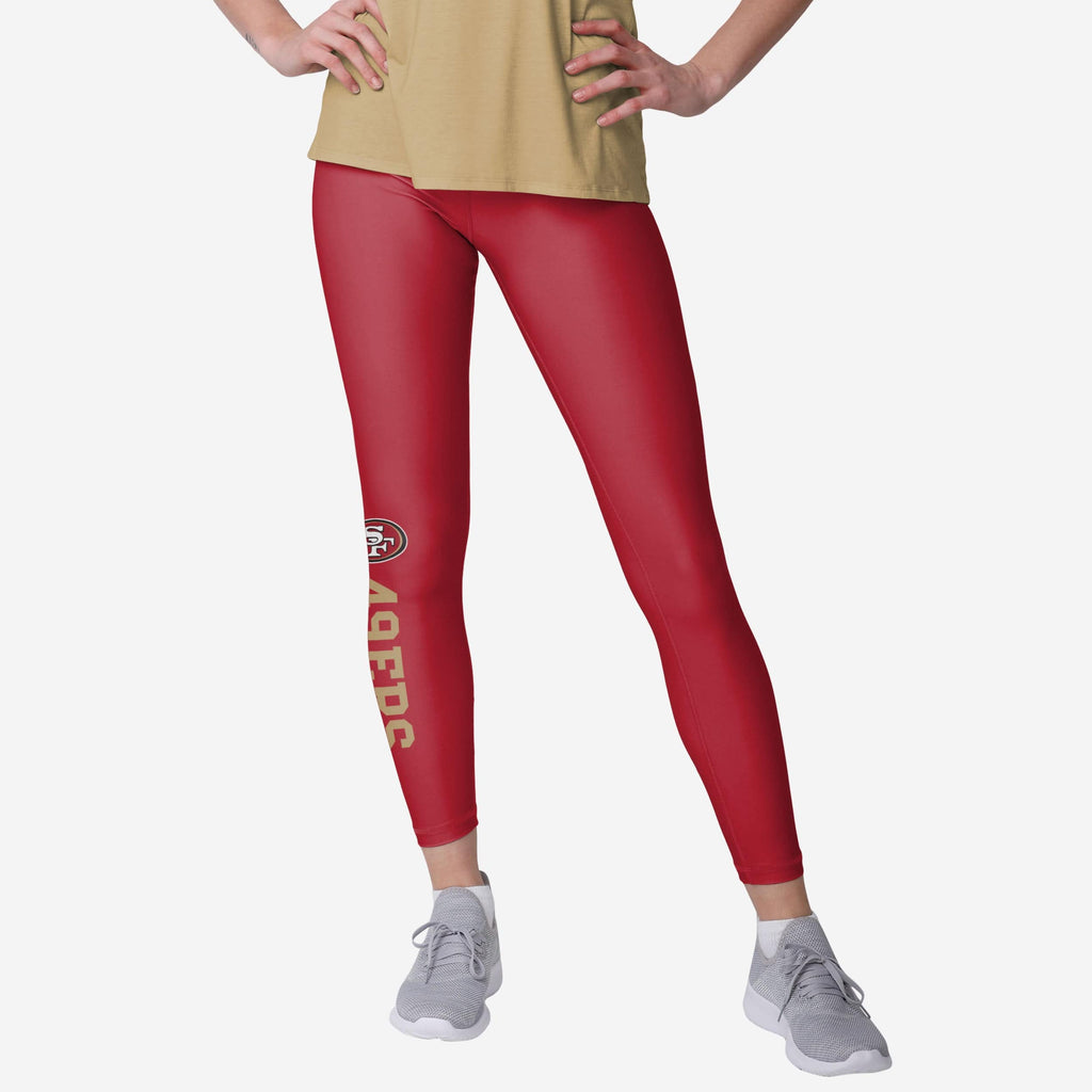 San Francisco 49ers Womens Solid Wordmark Legging FOCO S - FOCO.com