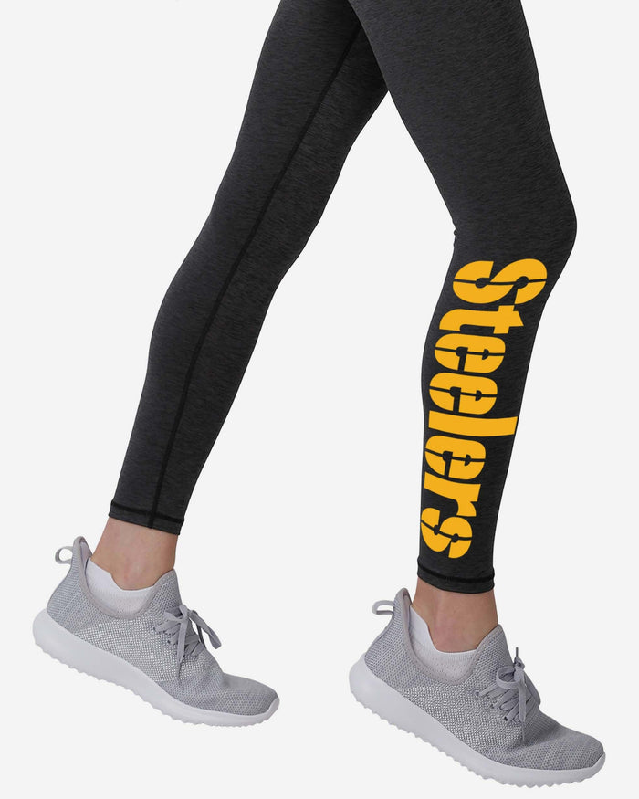 Pittsburgh Steelers Womens Team Color Static Legging FOCO - FOCO.com