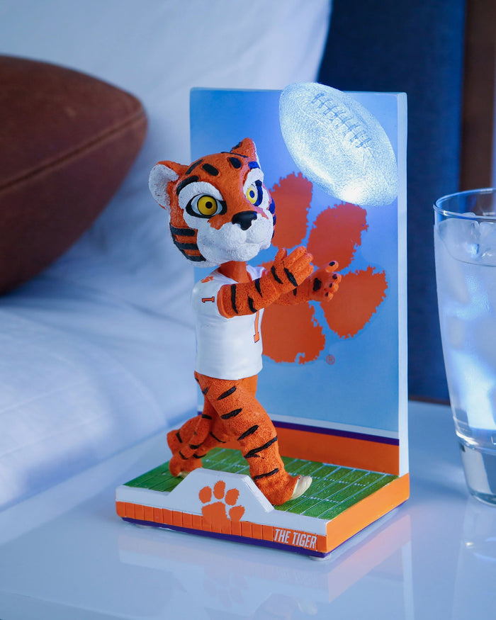 The Tiger Clemson Tigers Mascot Action Pose Light Up Ball Bobblehead FOCO - FOCO.com