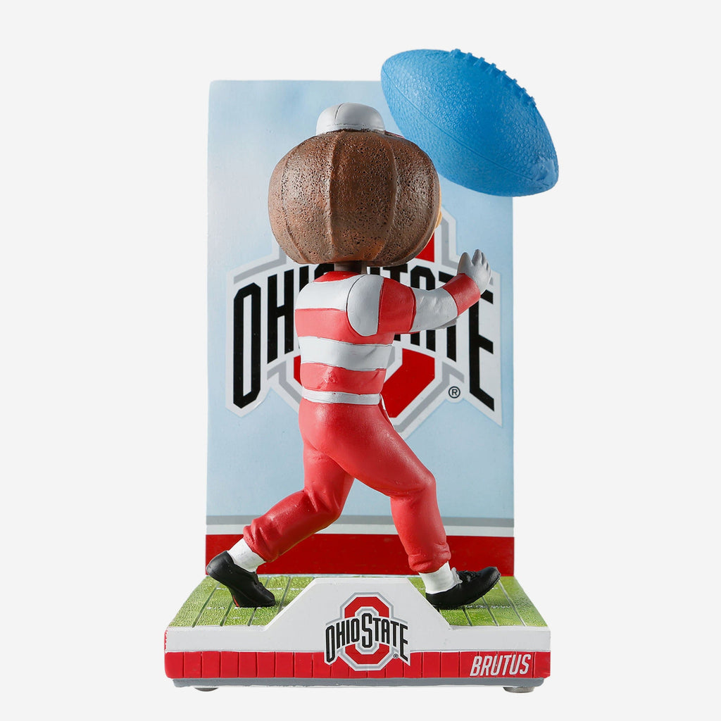 Brutus Buckeye Ohio State Buckeyes Mascot Action Pose Light Up Ball Bobblehead FOCO - FOCO.com