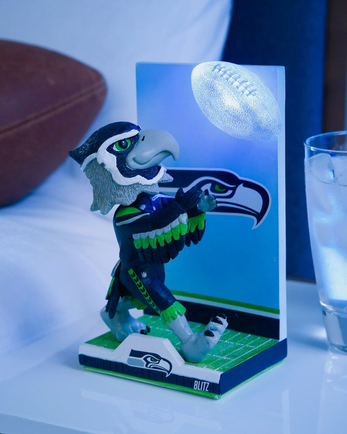Blitz Seattle Seahawks Mascot Action Pose Light Up Ball Bobblehead FOCO - FOCO.com