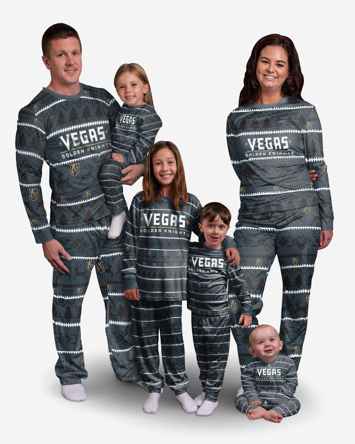 Vegas Golden Knights Youth Family Holiday Pajamas FOCO - FOCO.com