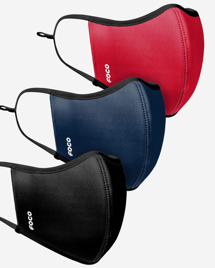 Bold Color Sport 3 Pack Face Cover FOCO - FOCO.com