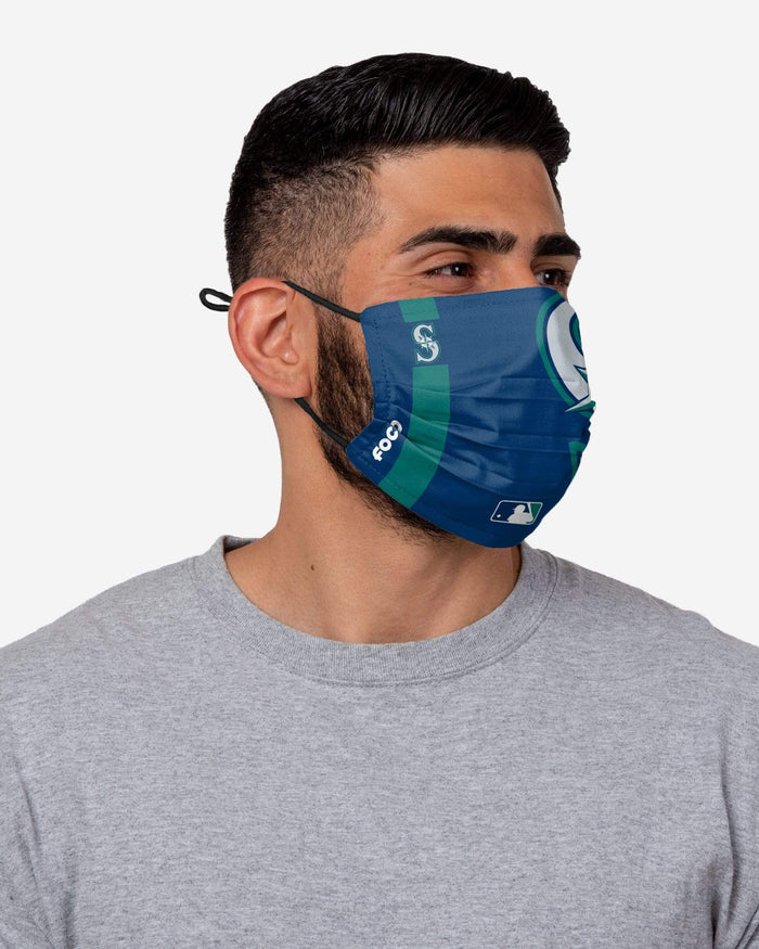Seattle Mariners On-Field Adjustable Navy & Teal Face Cover FOCO - FOCO.com