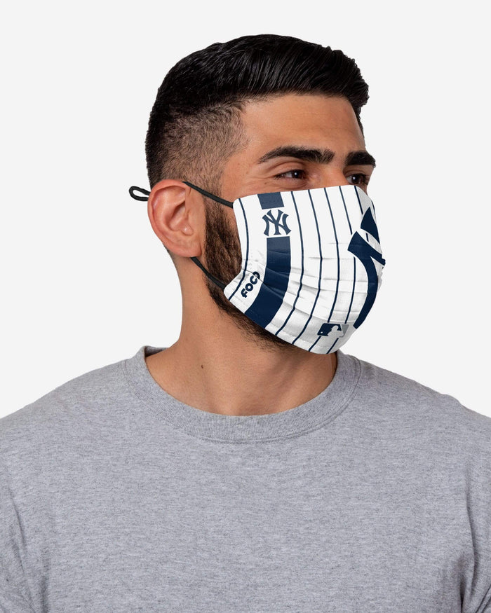 New York Yankees On-Field Adjustable Pinstripe Face Cover FOCO - FOCO.com
