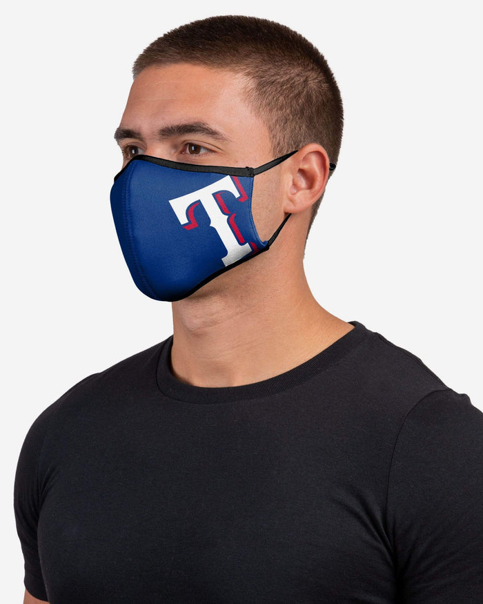 Texas Rangers On-Field Adjustable Dark Blue Sport Face Cover FOCO - FOCO.com