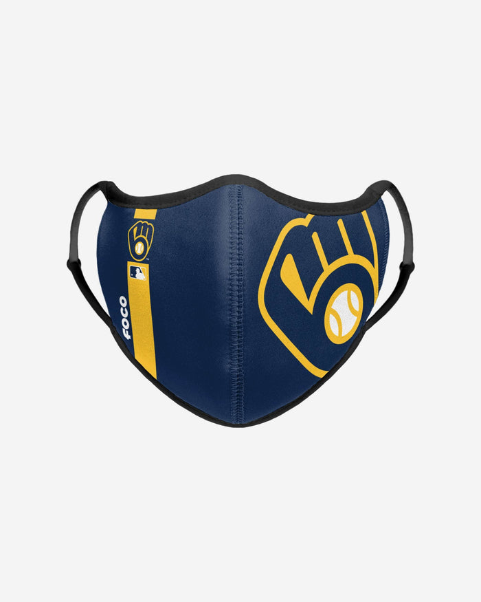 Milwaukee Brewers On-Field Adjustable Navy Sport Face Cover FOCO - FOCO.com