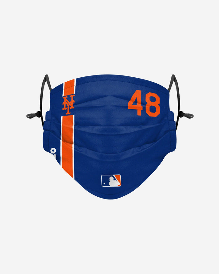 Jacob deGrom New York Mets On-Field Adjustable Blue & Orange Face Cover FOCO - FOCO.com