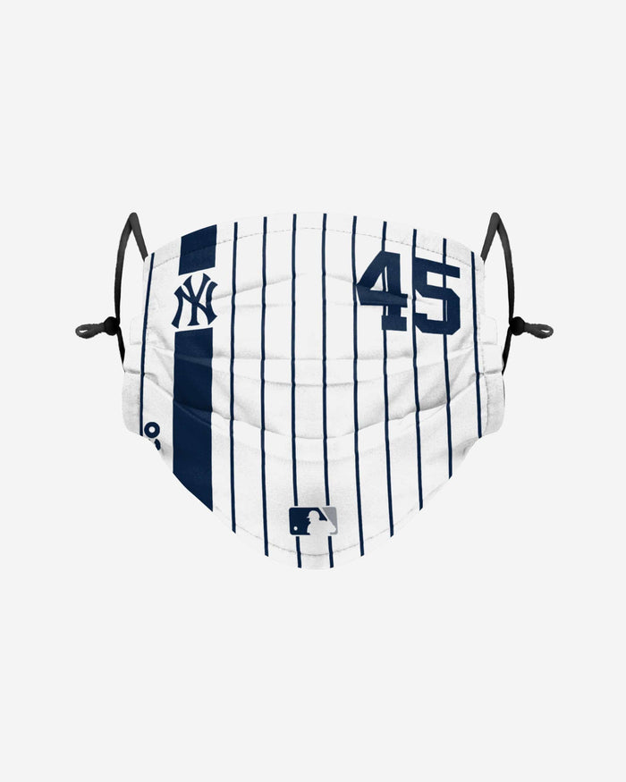 Gerrit Cole New York Yankees On-Field Adjustable Pinstripe Face Cover FOCO - FOCO.com