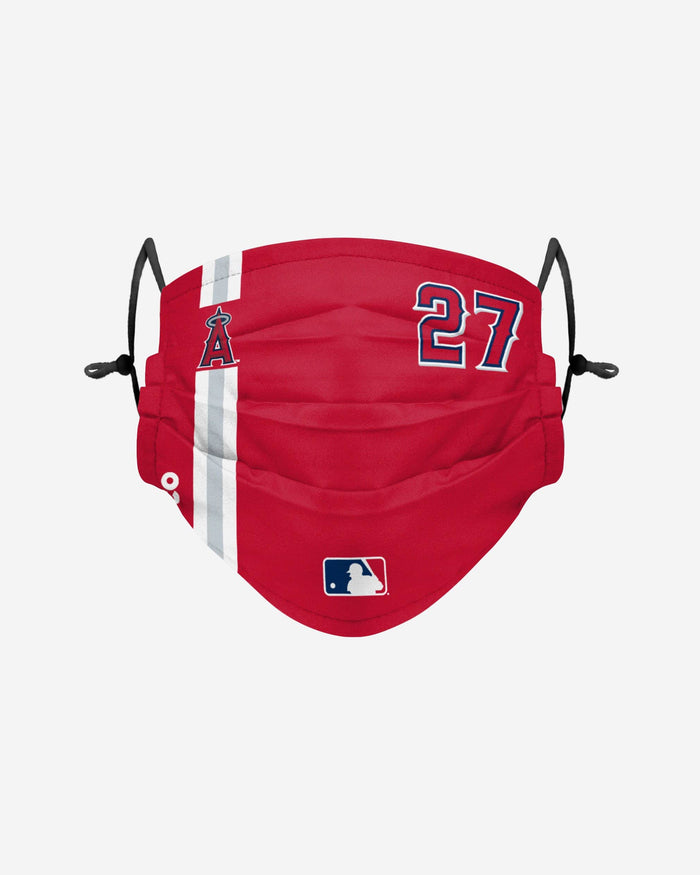 Mike Trout Los Angeles Angels On-Field Adjustable Red Face Cover FOCO - FOCO.com