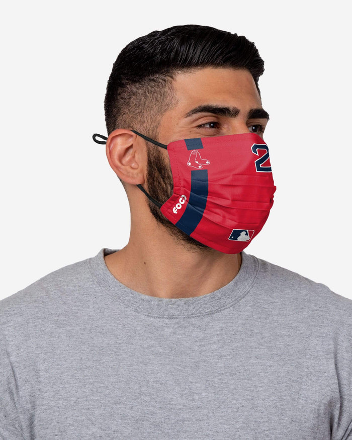 JD Martinez Boston Red Sox On-Field Adjustable Red Face Cover FOCO - FOCO.com