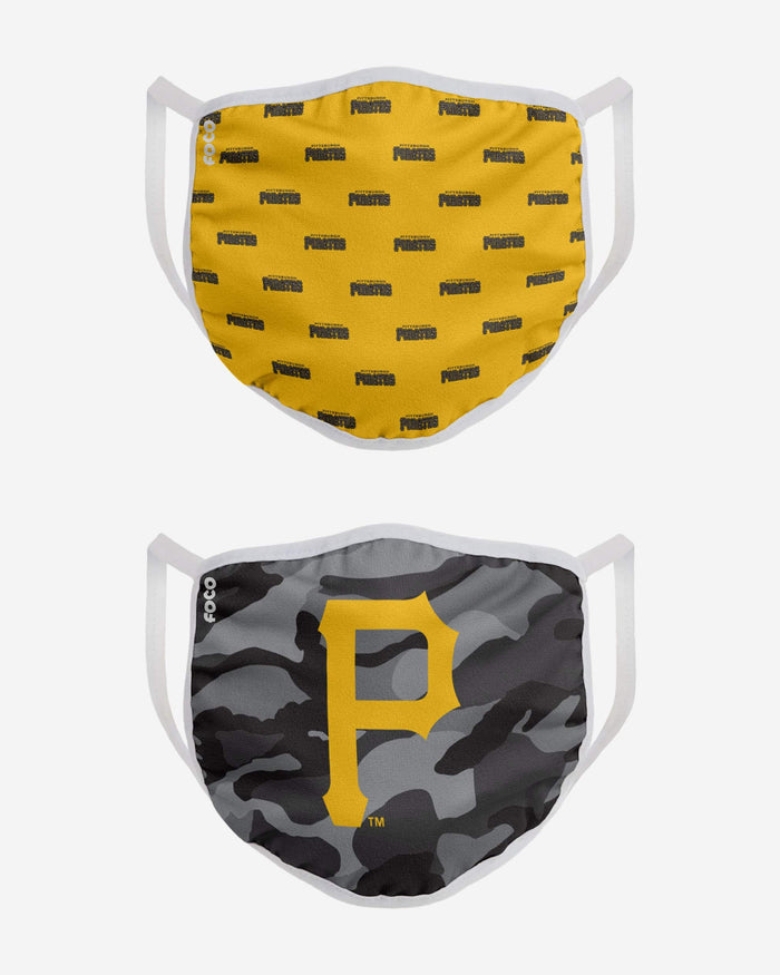 Pittsburgh Pirates Clutch 2 Pack Face Cover FOCO - FOCO.com
