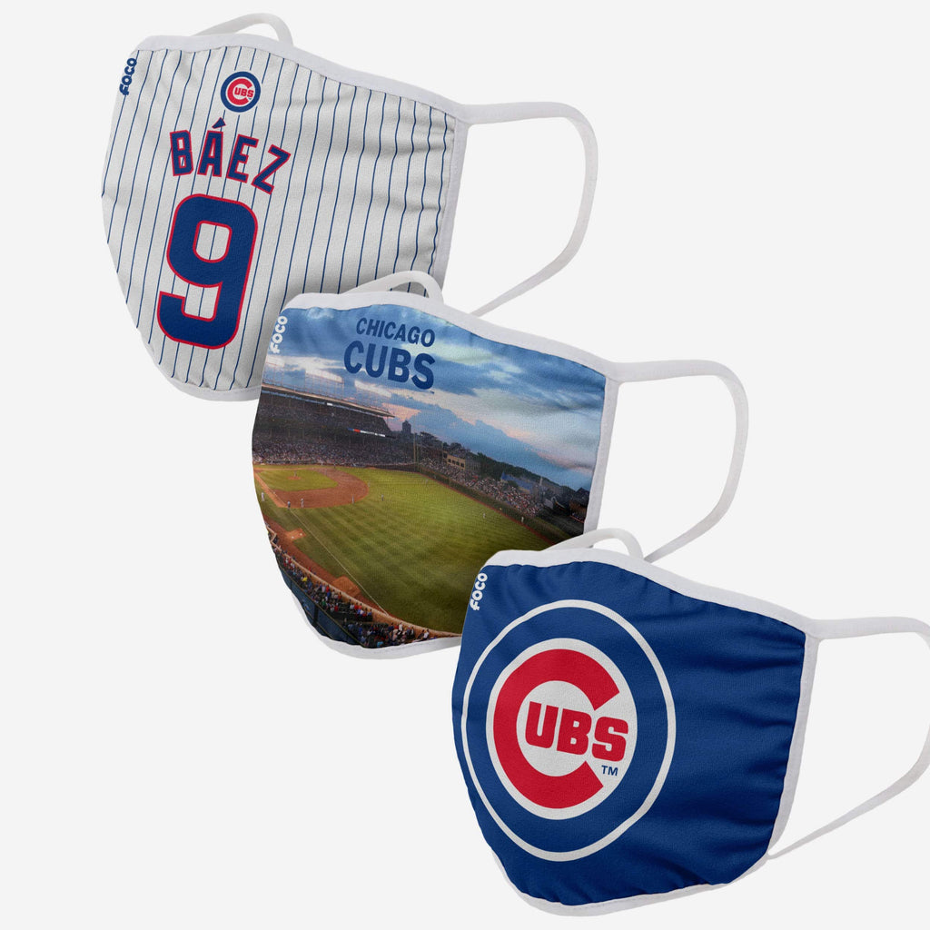 Chicago Cubs Fan Fest 3 Pack Face Cover FOCO - FOCO.com