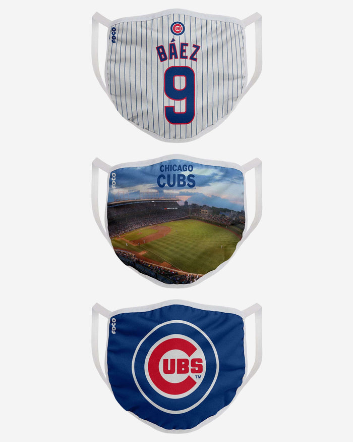 Chicago Cubs Fan Fest 3 Pack Face Cover FOCO - FOCO.com