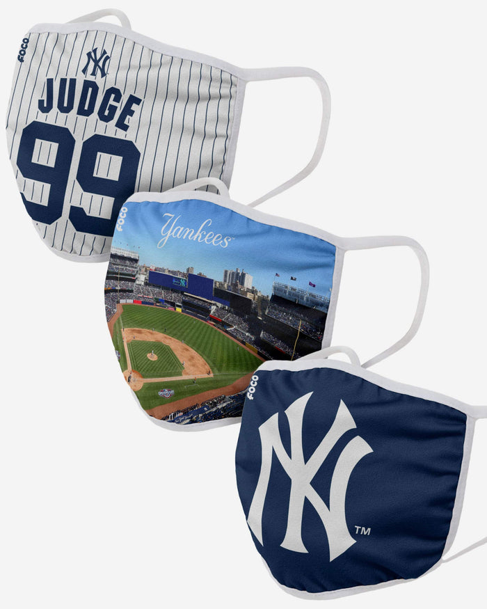 New York Yankees Fan Fest 3 Pack Face Cover FOCO - FOCO.com