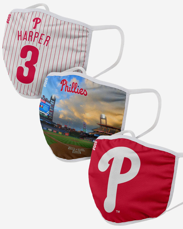 Philadelphia Phillies Fan Fest 3 Pack Face Cover FOCO - FOCO.com