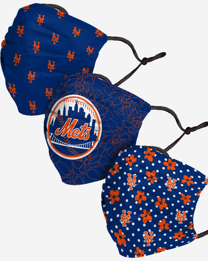 New York Mets Gameday Gardener 3 Pack Face Cover FOCO - FOCO.com