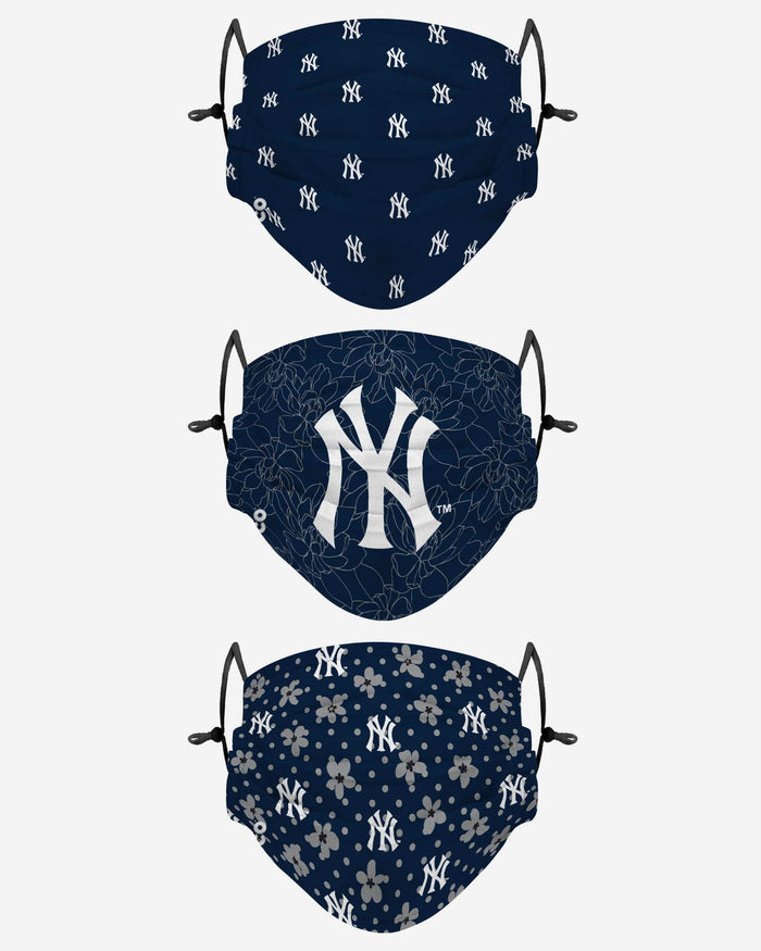 New York Yankees Gameday Gardener 3 Pack Face Cover FOCO - FOCO.com