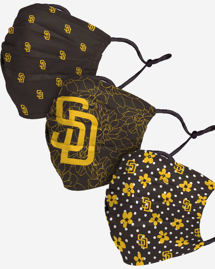 San Diego Padres Gameday Gardener 3 Pack Face Cover FOCO - FOCO.com