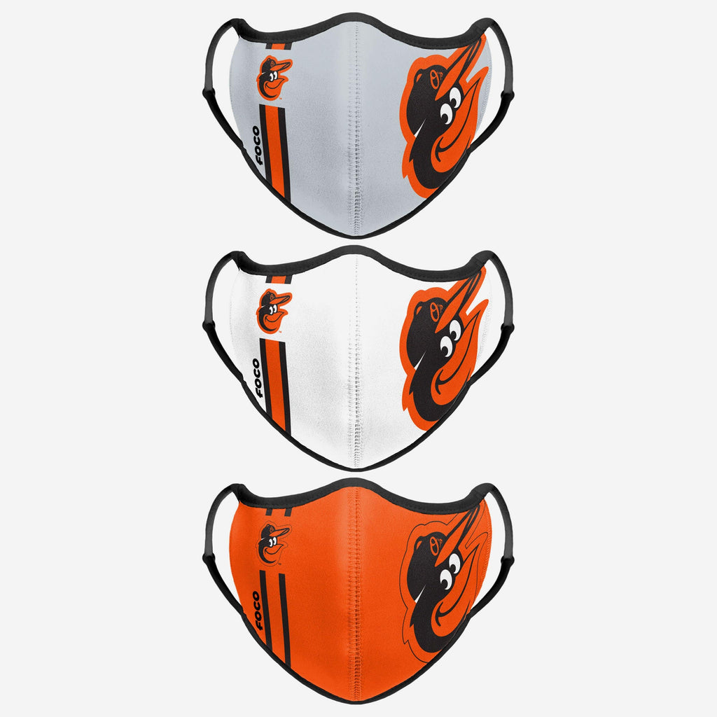 Baltimore Orioles Sport 3 Pack Face Cover FOCO - FOCO.com