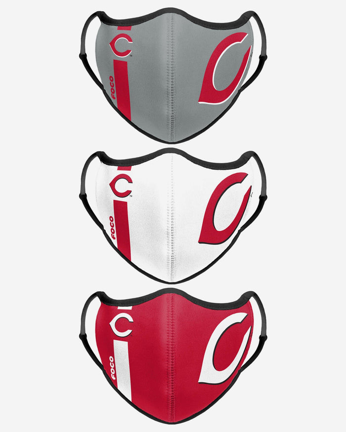 Cincinnati Reds Sport 3 Pack Face Cover FOCO - FOCO.com