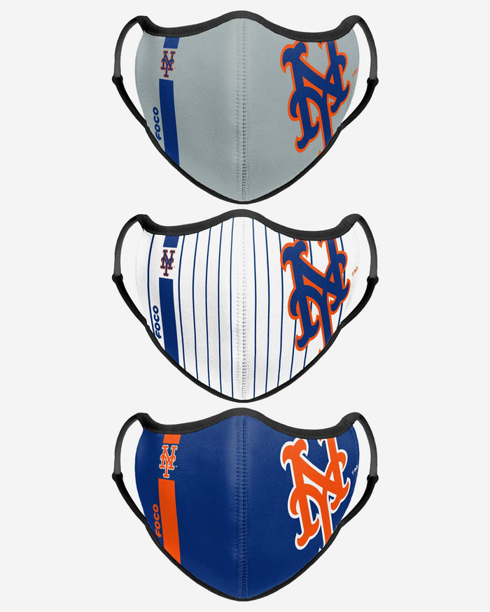 New York Mets Sport 3 Pack Face Cover FOCO - FOCO.com