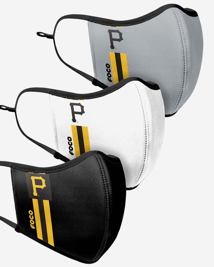 Pittsburgh Pirates Sport 3 Pack Face Cover FOCO - FOCO.com