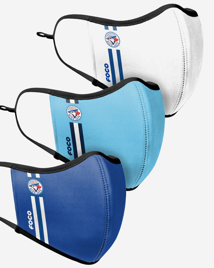 Toronto Blue Jays Sport 3 Pack Face Cover FOCO - FOCO.com