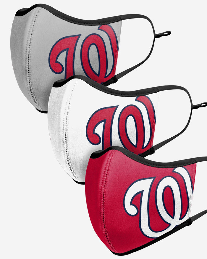 Washington Nationals Sport 3 Pack Face Cover FOCO - FOCO.com