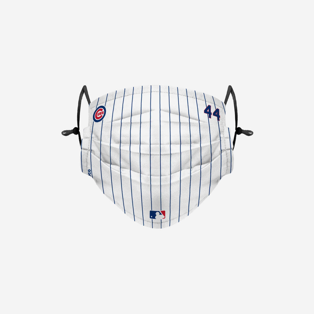 Anthony Rizzo Chicago Cubs On-Field Gameday Pinstripe Adjustable Face Cover FOCO - FOCO.com