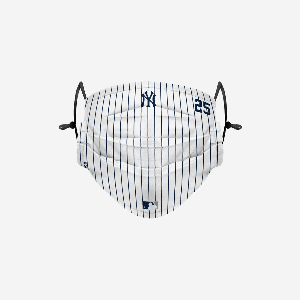 Gleyber Torres New York Yankees On-Field Gameday Pinstripe Adjustable Face Cover FOCO - FOCO.com