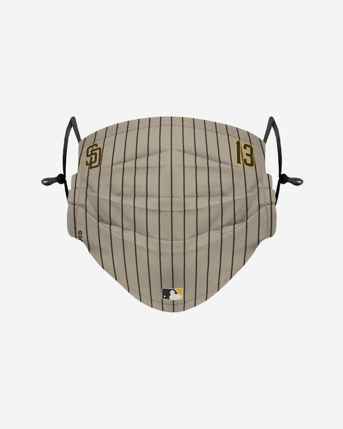 Manny Machado San Diego Padres On-Field Gameday Pinstripe Adjustable Face Cover FOCO - FOCO.com