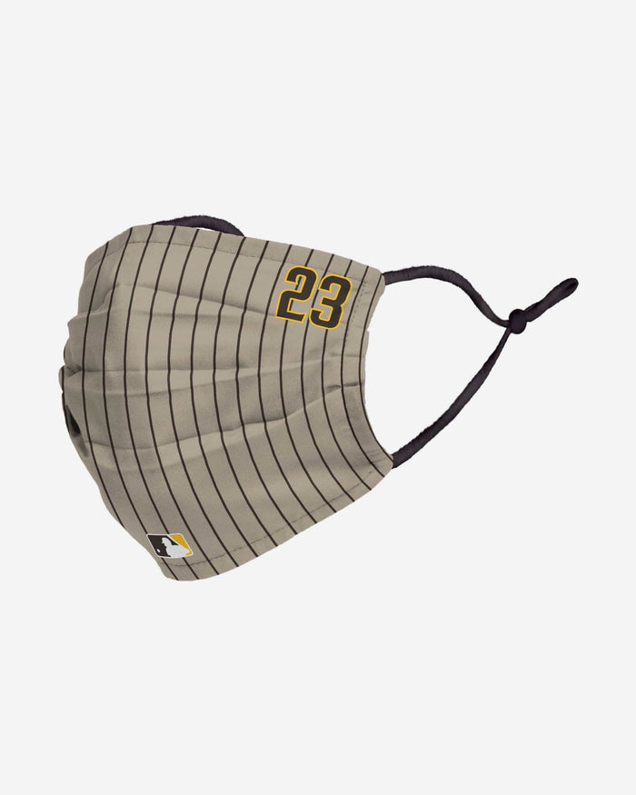Fernando Tatis Jr San Diego Padres On-Field Gameday Pinstripe Adjustable Face Cover FOCO - FOCO.com