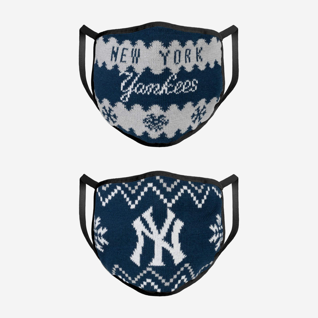 New York Yankees Knit 2 Pack Face Cover FOCO - FOCO.com