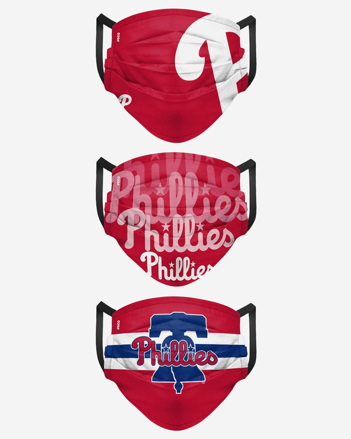 Philadelphia Phillies Matchday 3 Pack Face Cover FOCO - FOCO.com