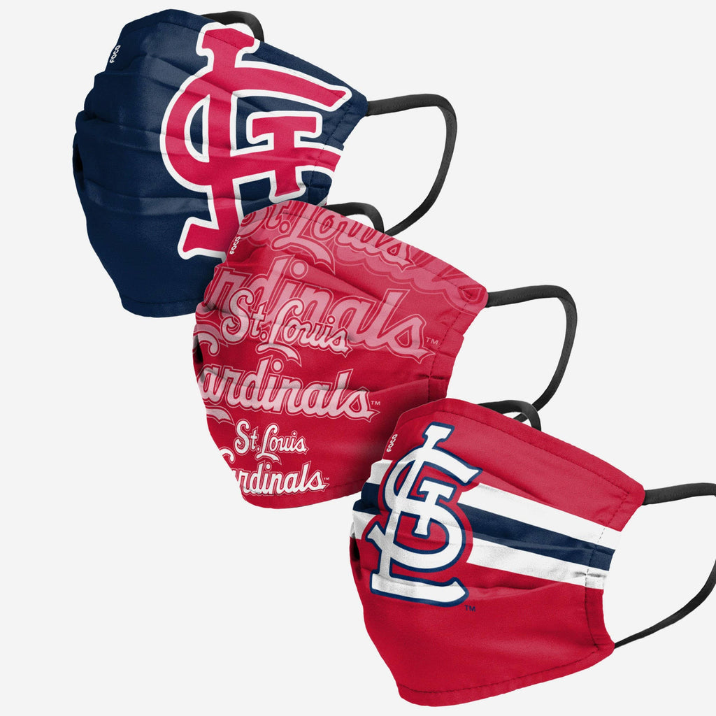 St Louis Cardinals Matchday 3 Pack Face Cover FOCO - FOCO.com