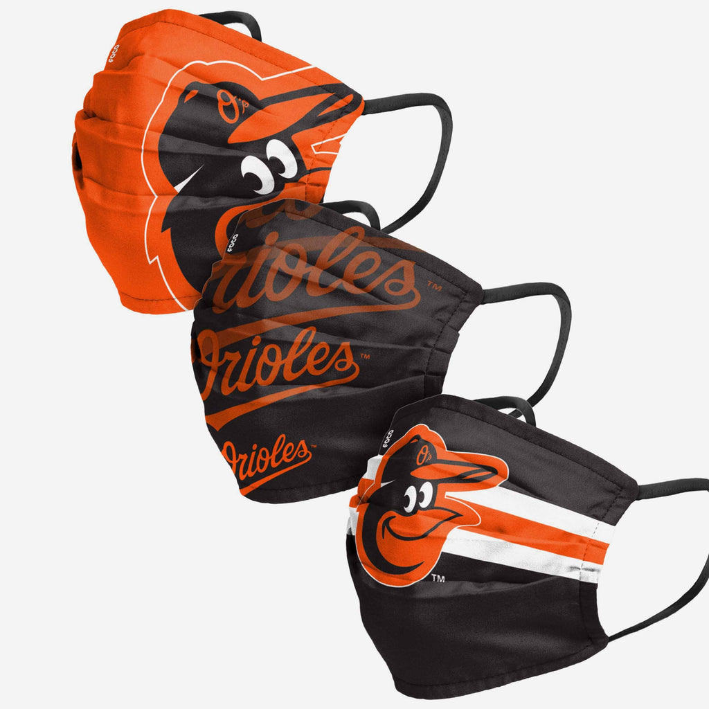 Baltimore Orioles Matchday 3 Pack Face Cover FOCO - FOCO.com